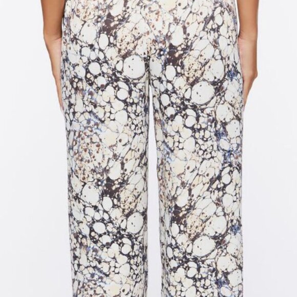 Forever 21 Satin Halter and Pant Set Marble print *Worn n Sitting in Bars w Cake - Picture 12 of 16